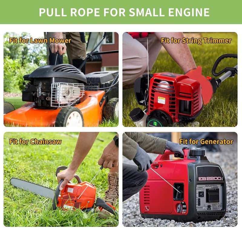 A.I.FORCE 2-Pack Pull Cord 3.9 ft with Recoil Starter Handle, 4.0mm pull start rope Fit for Honda GX160 GX200 GX240 GX270 GX340 GX390, Pull Starter for Lawn Mower, String Trimmer, Generators, Small Engines - Image 4